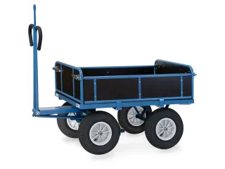 Handtrekwagen Trekoog 6454lz 1000kg 1200x800mm Houten Wanden Lucht - 1