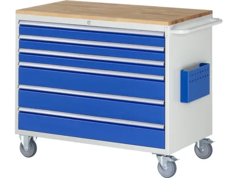 gereedschapswagen 975x1145x650mm beukblad 450kg 6 laden RAL5010