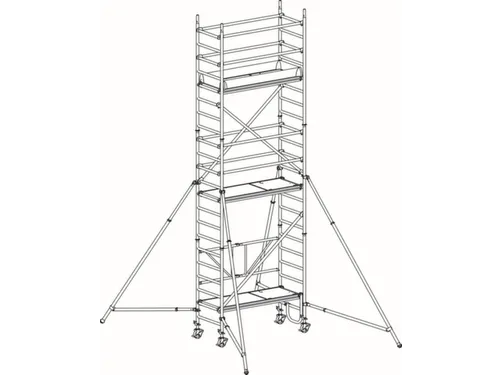 rolsteiger,reik H 6,75m,steiger H 5,99m,3platform(s),m. luik