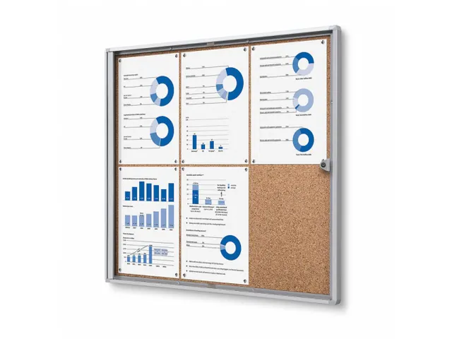 Vitrinekast Prikbord Kurk Economy 6xA4