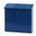 muurbrievenbus,blauw,HxBxD 370x370x115mm,inworp boven,uitname voor