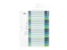 Intercalaire A4+ Durable 1-20 onglets de couleur PP personnalisable