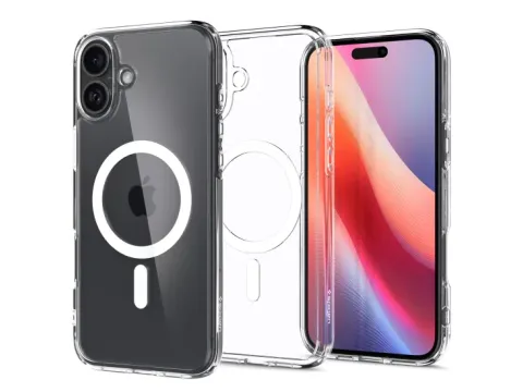 Spigen Ultra Hybrid MagSafe iPhone 16 hoes wit