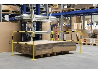 beschermbeugel,v. binnen,HxB 1000x1500mm,staal,geel/zwart - 1