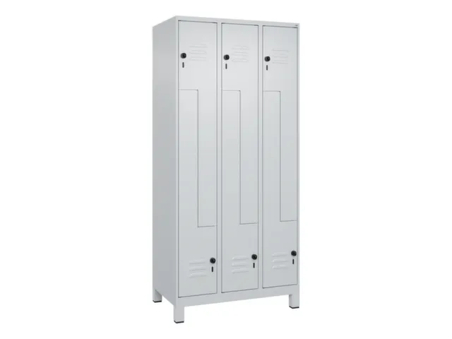 Z-garderobekast,HxBxD 1950x900x500mm,vak B 150/300mm,draaigrendel