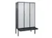 locker voor scheiding van kleding,HxBxD 2120x1200x815mm,3vak
