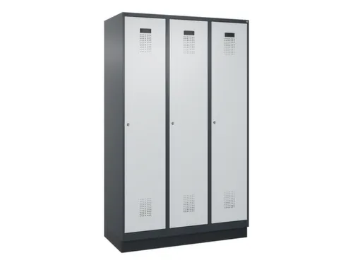 locker voor scheiding van kleding,HxBxD 1950x1200x500mm,3vak
