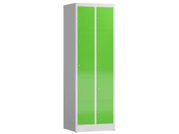 Lockerkast 1800x590x500mm 2x5 vakken cilinderslot, sokkel, RAL6018