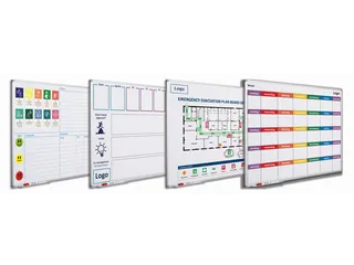 Whiteboard Bedrukt Eigen Ontwerp 120x120cm Softline 8mm alu-profiel - 1