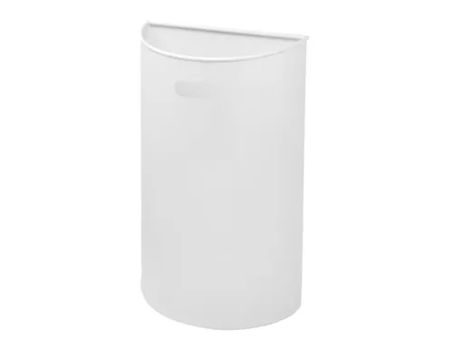 afvalbak,40l,HxBxD 647x395x195mm,wandmontage,romp staal wit