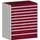 ladekast HxBxD 1200x1050x750mm 10laden zware lasten RAL7035 RAL3004