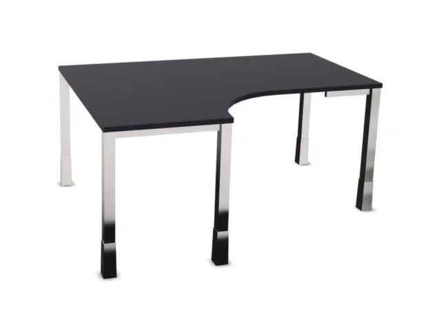 bureau à retour à hauteur réglable,HxlxP 720-840x1600x1200mm,CC-noi