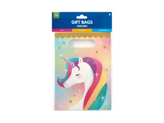 Gift bags Unicorn Papieren uitdeelzakjes 23x16,5cm 6 stuks - 5