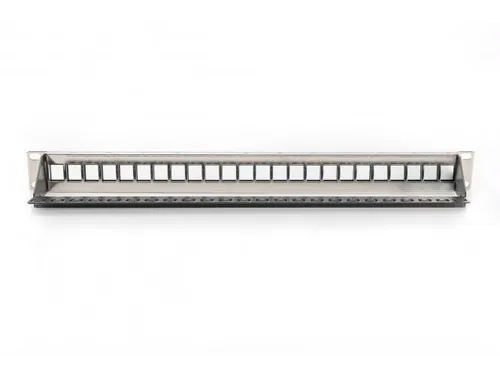Modulair Patchpaneel 24-poorts Blank 1U Rackmontage Zwart RAL 9005