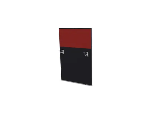baliepaneel,v. bureau,aanbouw rechts,B 800mm,CC-zwart,BN4011-rood