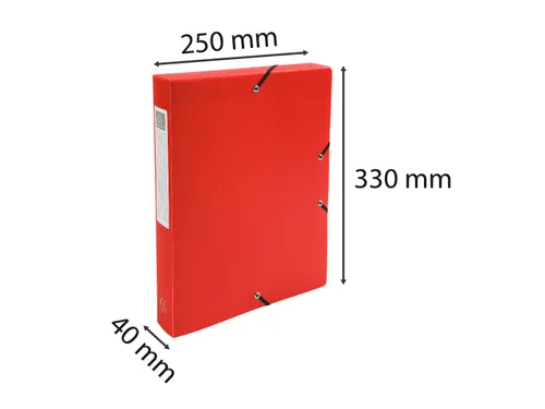 Klasseerdoos OPAK PP rug 40mm rood