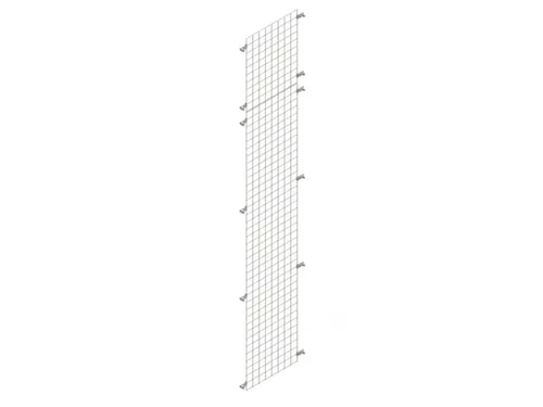 zijwand,v. inhaakstelling,HxD 2500x500mm,verzinkt,rooster,MW 50x50mm