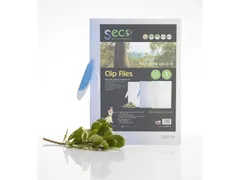 Clipmap Seco A4 Blauw 5pak. Duurzaam afbreekbaar 500 micron pak 5stu