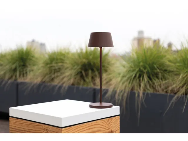 Lampe de table MAULnina LED batterie rechargeable dimmable marron
