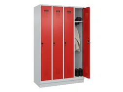 locker,HxBxD 1950x1200x500mm,4vak,vak B 300mm,draaigrendel,sokkel