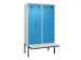 locker met bank,voor scheiding van kleding,HxBxD 2120x1200x815mm,4vak