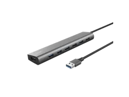 Hub Trust HALYX 7-port USB-A 3.2 zilver