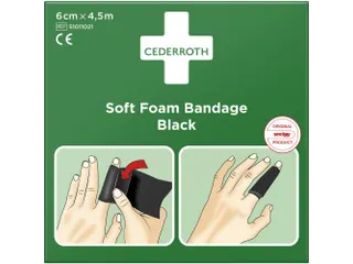 Cederroth 51011021 Soft Foam bandage Zwart 6cm x 4,5m 10 stuks - 1
