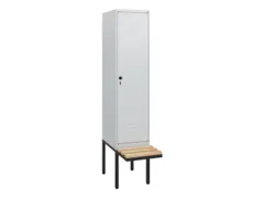 locker met bank,HxBxD 1950x400x815mm,1vak,vak B 400mm,draaigrendel