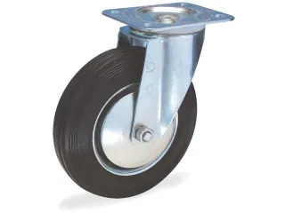 zwenkwiel,draagverm. 115kg,massief rubber-banden,ØxB 140x37,5mm - 1