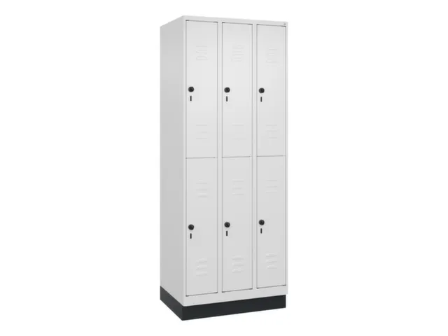 dubbeldekse locker,HxBxD 1950x750x500mm,3x2vak.,vak B 250mm