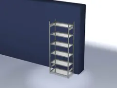 Inhaakstelling Basisveld 2500x1000x500mm Vaklast 200kg 6legborden