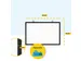 BRASQ Magnetisch Whiteboard 90x60cm Zwart met accessoire set