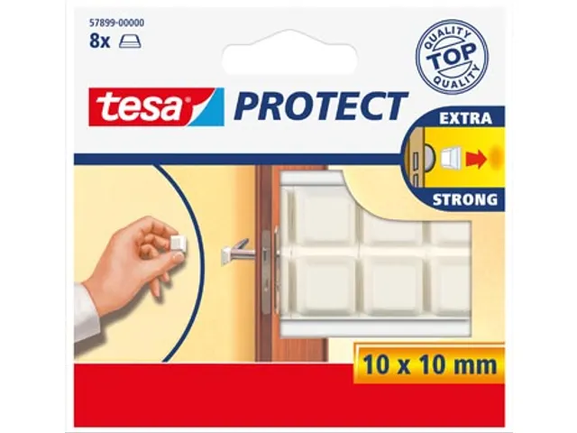 Beschermblokjes Vierkant 10 X 10 Mm Wit 8 Stuks