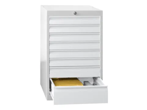 ladekast HxBxD 600x500x600mm 5laden slot RAL7035 front RAL5012