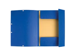 Elastomap 3 kleppen glanskarton 355gm² A4-Blauw