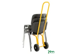 Stoelensteekwagen,Draagverm. 75Kg,Zwart,Massief Rubber-Banden