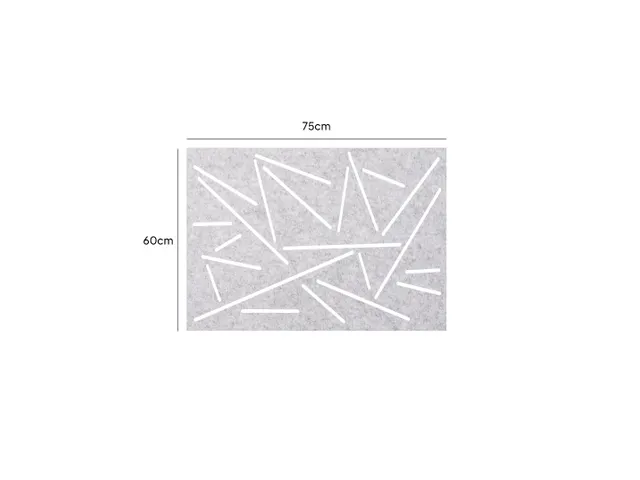 Ecran de séparation acoustique motif découpé 60x75cm Gris clair