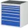 ladekast 825x770x650mm 7laden cilinderslot RAL7035 RAL5010 metaal
