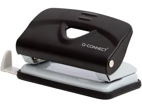 Q-CONNECT Light Duty perforator Metaal 2-gaats 10 vel Zwart