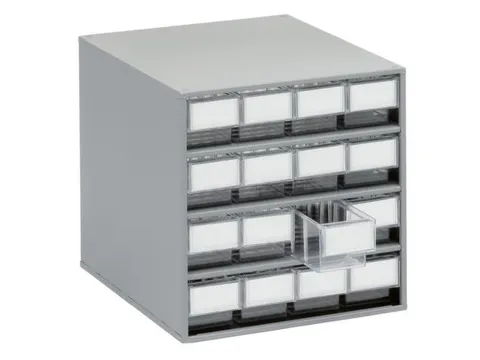 Bakkenunit 400x395x400mm 16bakken Transparant Behuizing Ral7035