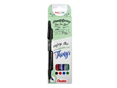 brushpen Sign Pen Brush Touch, etui met 4 stuks