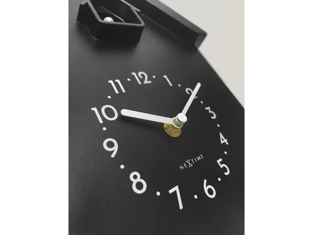 Wandklok NeXtime Twitter 21,5x41,5 cm zwart