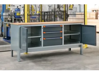 werkbank,HxBxD 870x1850x725mm,multiplexblad,draagverm. 1000kg,4voeten - 6