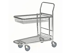 Ruimtebesparende Wagen,Draagverm. 300Kg,Stalen Schorenplaat