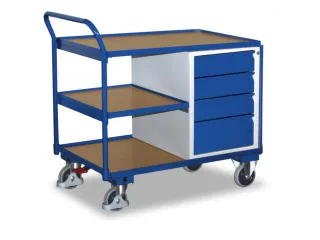 Tafel- En Kastwagen 250kg Laadvl. Lxb 1000x600mm 3 Etages 4 Laden - 1