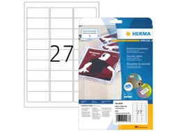 HERMA 4233 Veiligheidsetiketten A4 63,5x29,6mm Wit 675 stuks