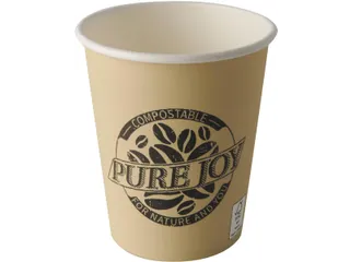 Papstar Pure Joy Drinkbekers 200 ml uit Karton Ø8x9,2cm Crème 50 st. - 2