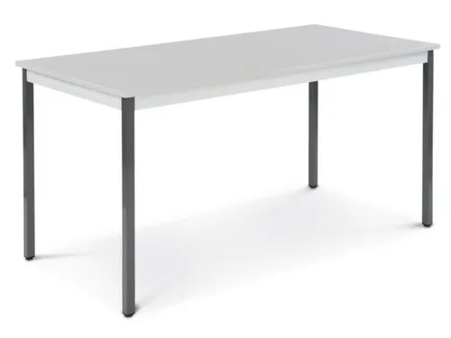 Tafel Vierkant 180x80 Cm Rechthoekig Frame Antraciet Blad Grijs