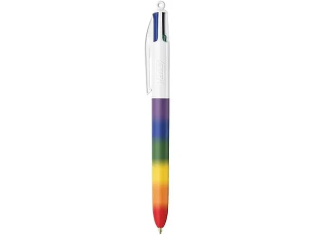 4-Kleuren balpen Bic regenboog medium assorti