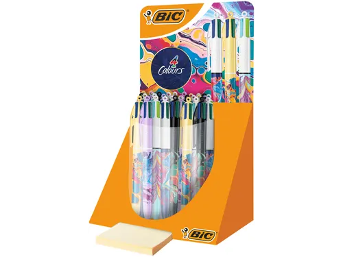 Balpen BIC 4kleuren Message Display à 30 stuks